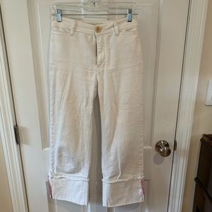 Anthropologie White Flared Jeans